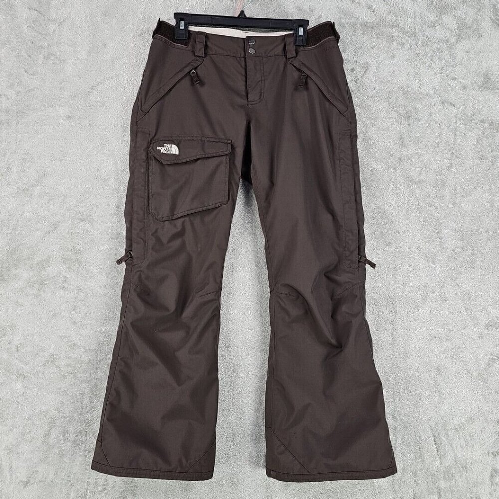 The North Face Hyvent Snowboard Pants Womens M Brown Flare Insulated Ski Snow